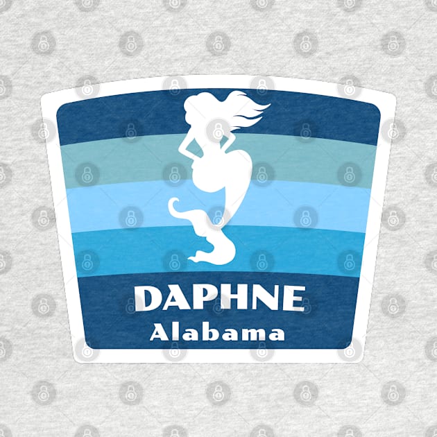 Daphne Alabama - AL Beach Swimming Mermaid Silhouette by Go With Tammy